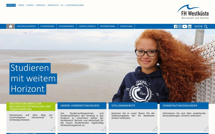 Screenshot of fh-westkueste.de