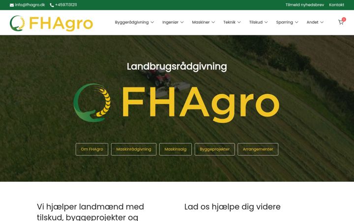 Screenshot of fhagro.dk