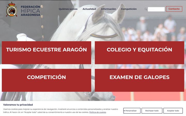 Captura de pantalla de fharagonesa.es