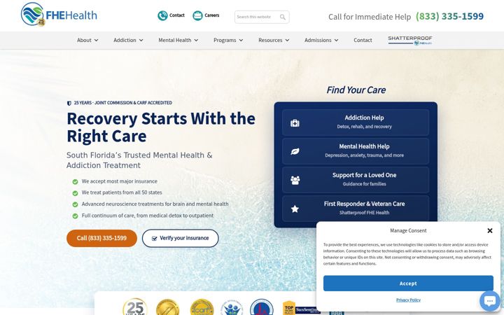 Screenshot of fherehab.com