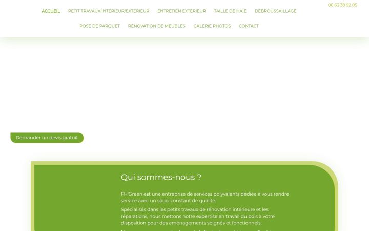 Screenshot of fhgreen.fr