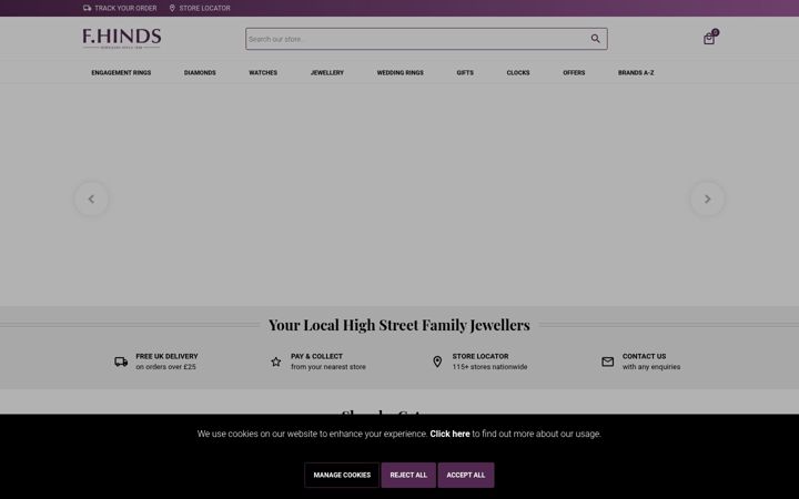 Screenshot of fhinds.co.uk