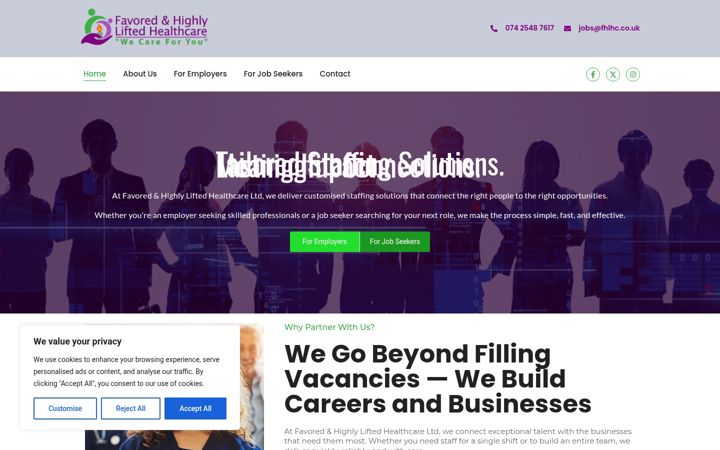 Screenshot of fhlhc.co.uk