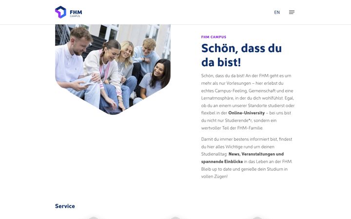 Screenshot of fhm-campus.de