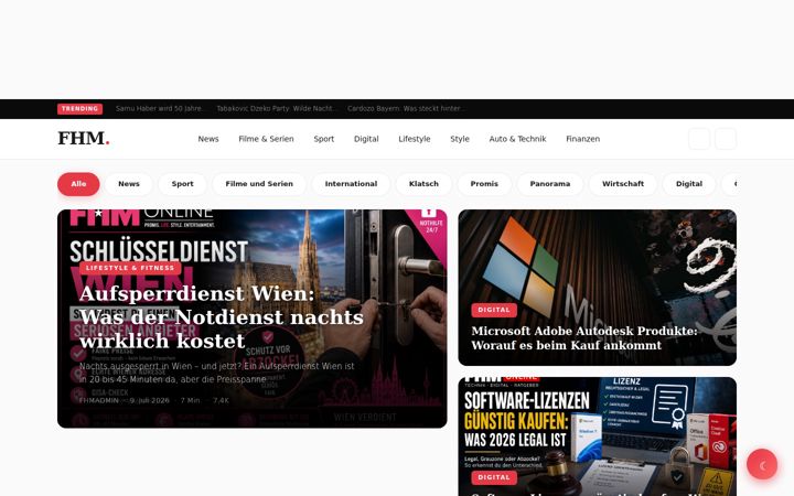 Screenshot of fhm-online.de