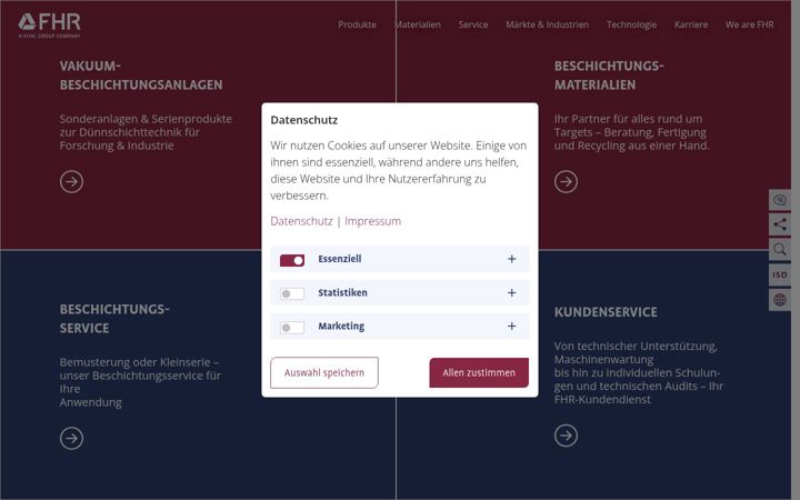 Screenshot of fhr.biz