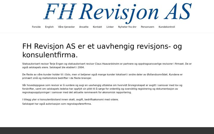 Screenshot of fhrevisjon.no