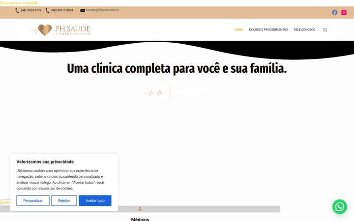 Screenshot of fhsaude.com.br