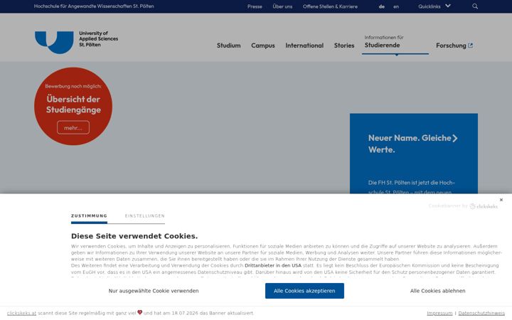Screenshot of fhstp.ac.at