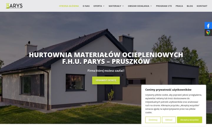 Screenshot of fhuparys.com.pl