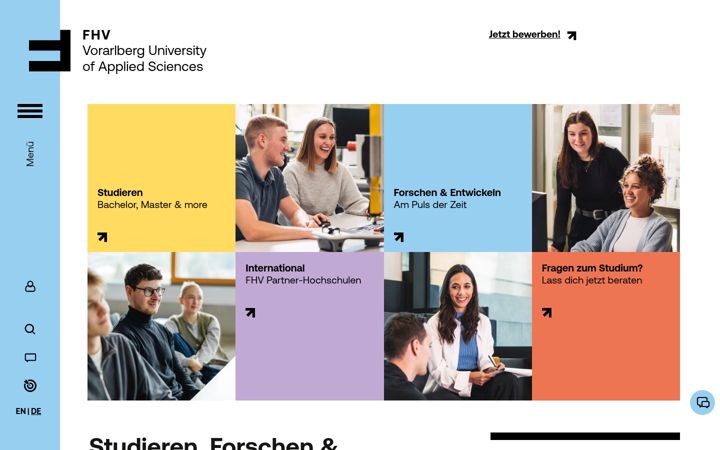 Screenshot of fhv.at