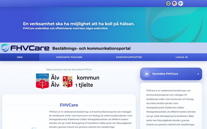 Screenshot of fhvcare.se
