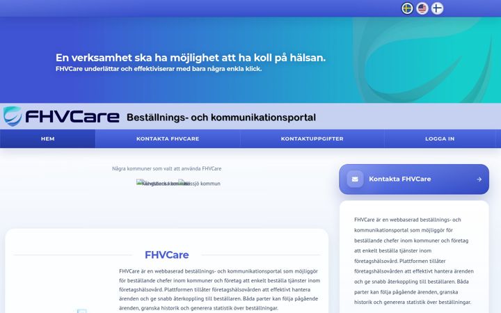 Screenshot of fhvcareutveckling.se