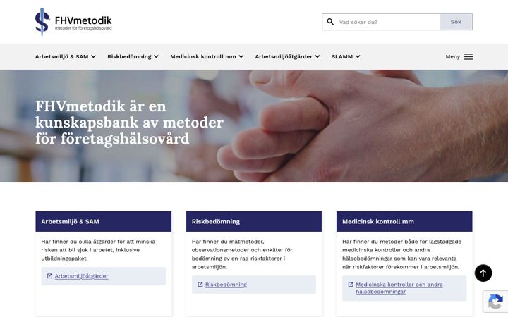 Screenshot of fhvmetodik.se