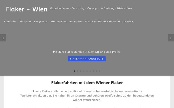 Screenshot di fiaker-wien.info
