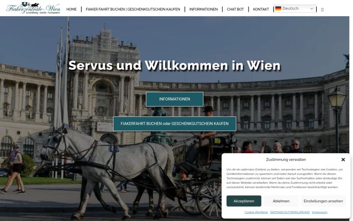 Screenshot of fiakerzentrale.at