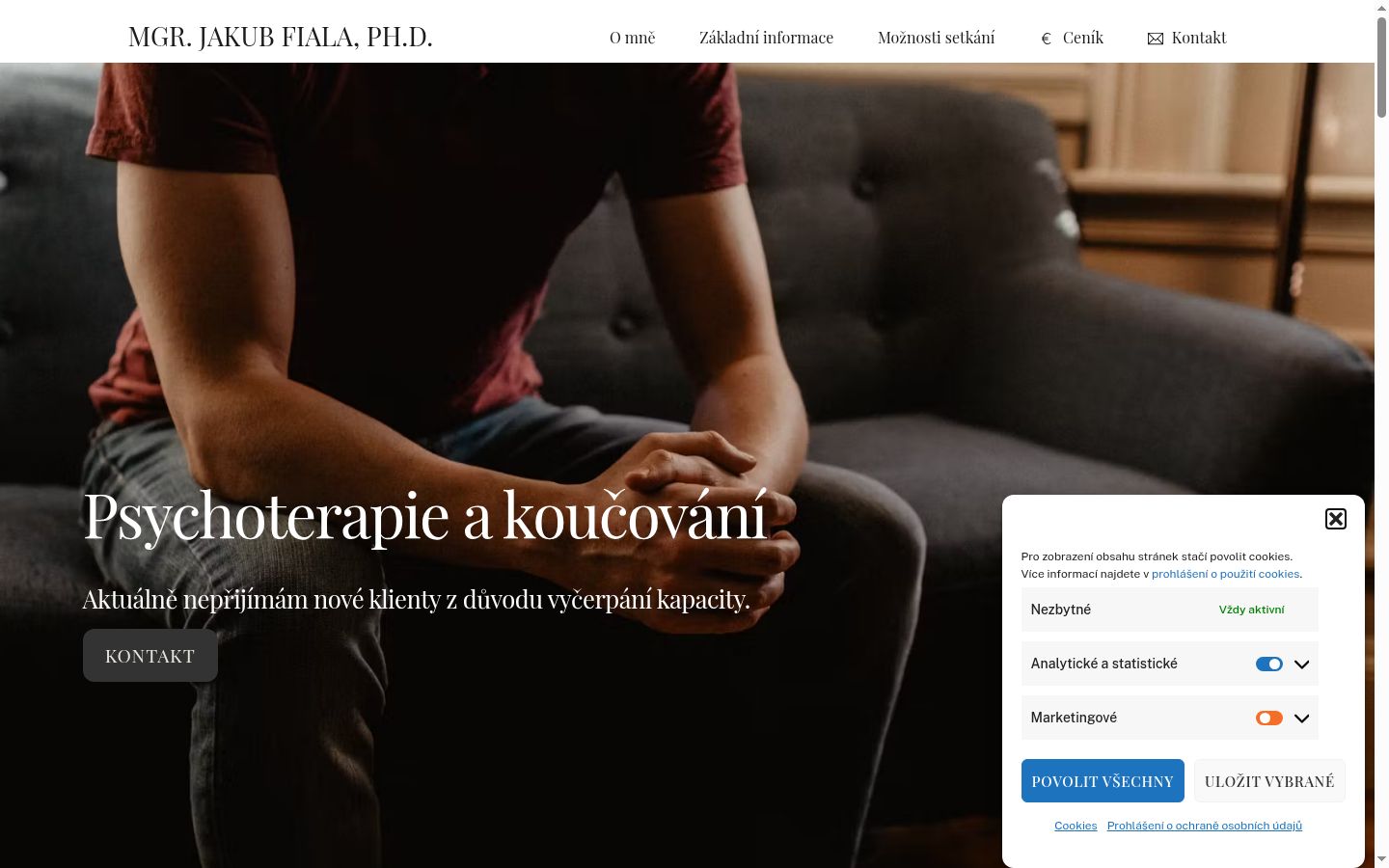 Captura de ecrã do banner de consentimento apresentado antes de qualquer interação