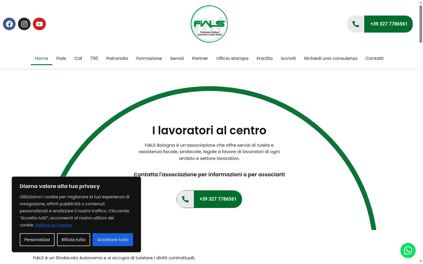 Screenshot tal-banner tal-kunsens muri qabel kwalunkwe interazzjoni