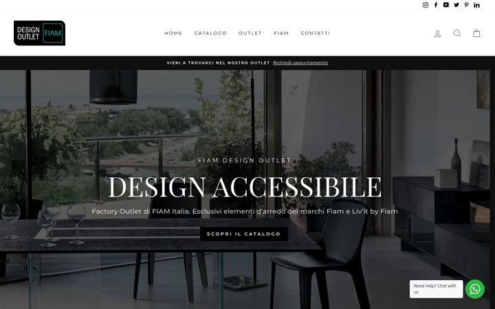 Screenshot of fiamdesignoutlet.it
