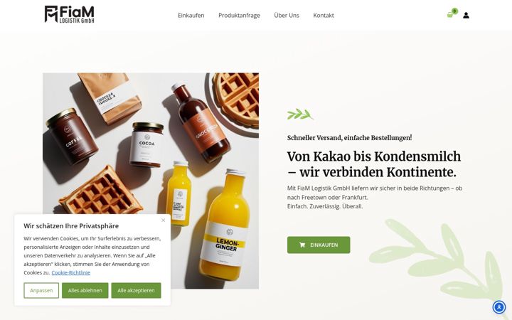 Screenshot ta' fiamlogistik.de