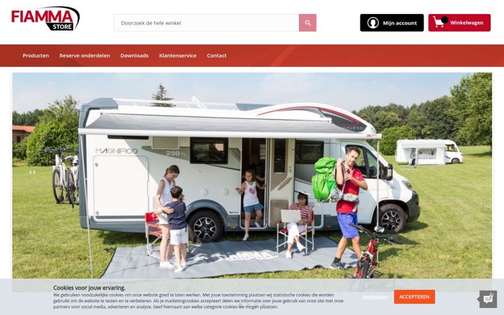 Screenshot of fiammastore.nl