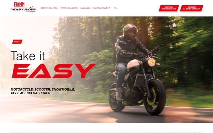 Screenshot of fiammeasyrider.com