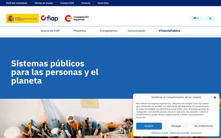 Screenshot of fiap.gob.es