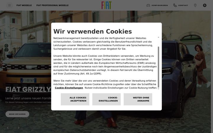 Screenshot of fiat.de