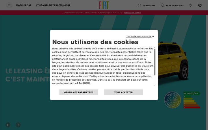 Screenshot of fiat.fr