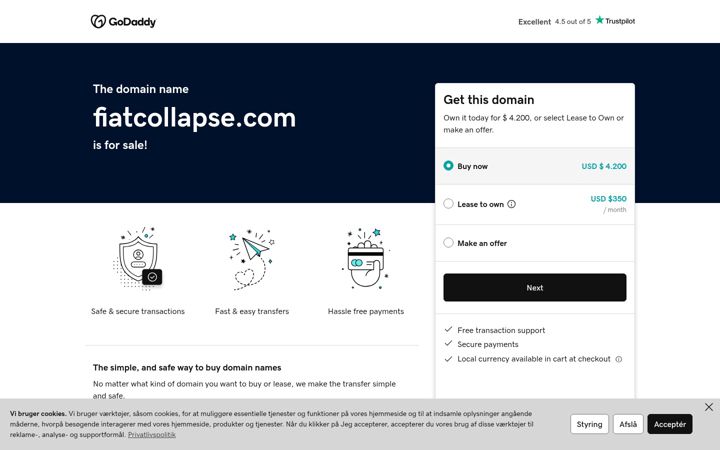 Screenshot of fiatcollapse.com