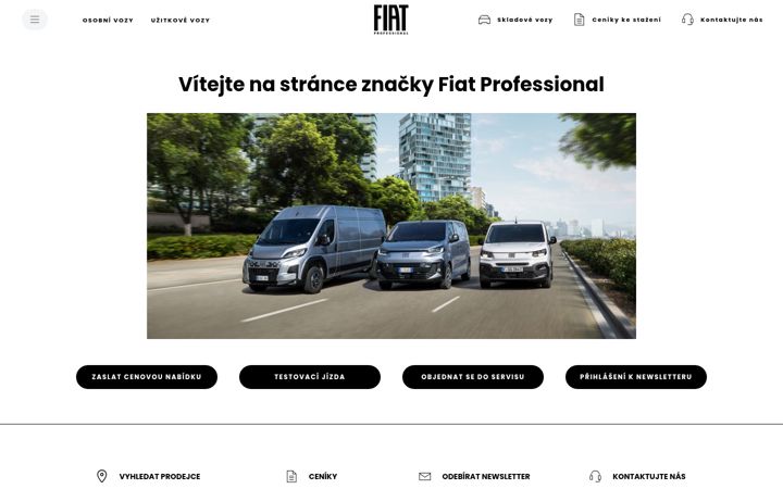 Screenshot of fiatprofessional-formulare.cz