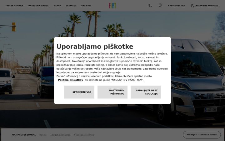 Screenshot του fiatprofessional.si
