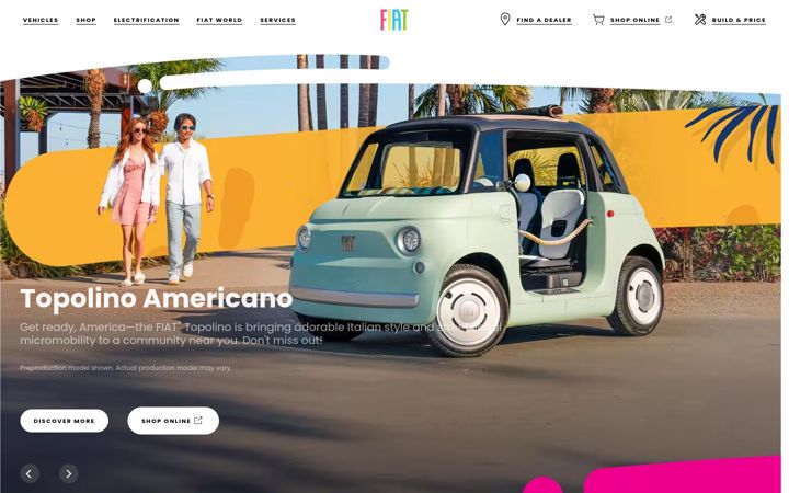Screenshot of fiatusa.com