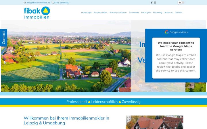 Screenshot of fibak-immobilien.de