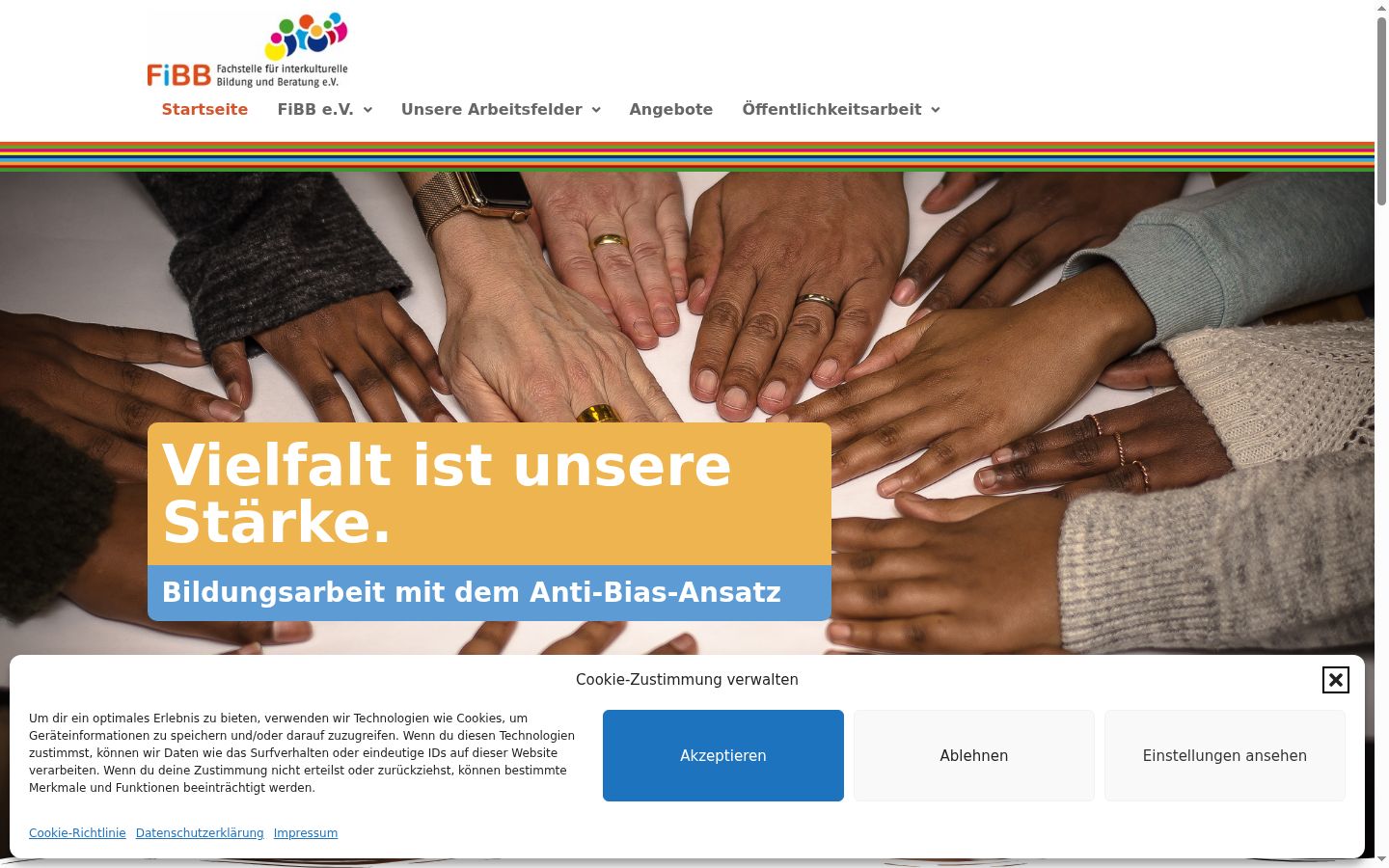 Screenshot tal-banner tal-kunsens muri qabel kwalunkwe interazzjoni
