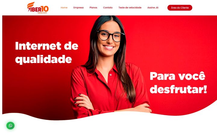 Screenshot of fiber10telecom.com.br