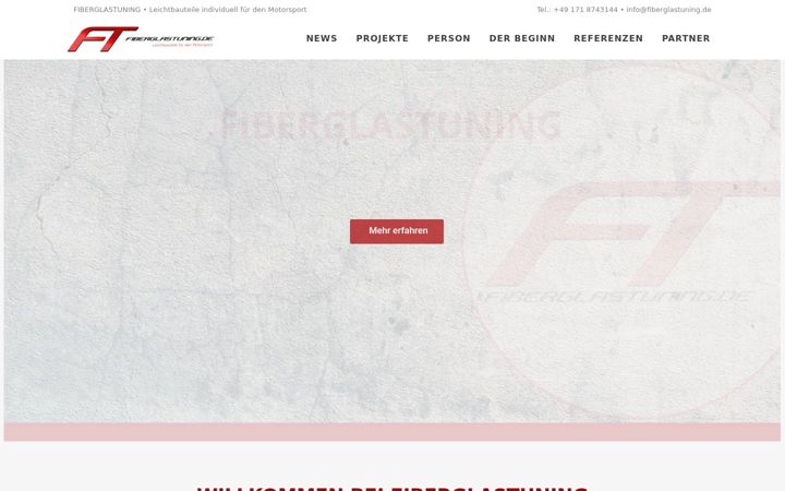 Screenshot of fiberglastuning.de