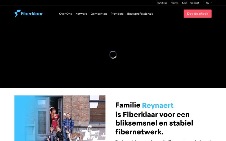 Screenshot van fiberklaar.be
