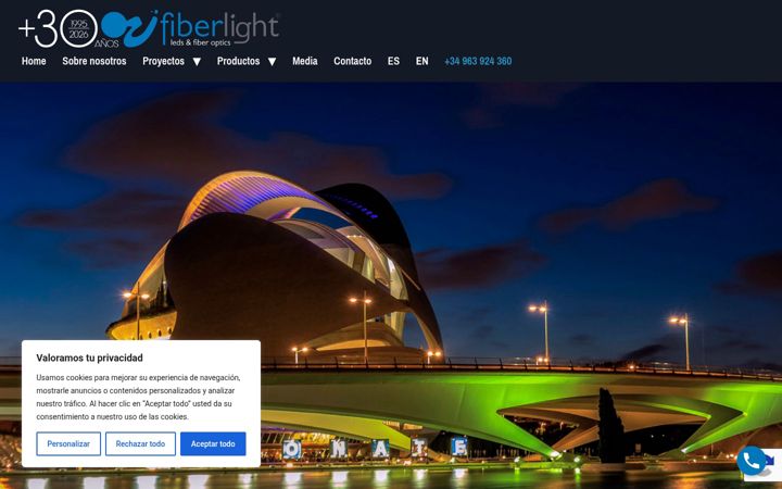 Screenshot of fiberlight.es