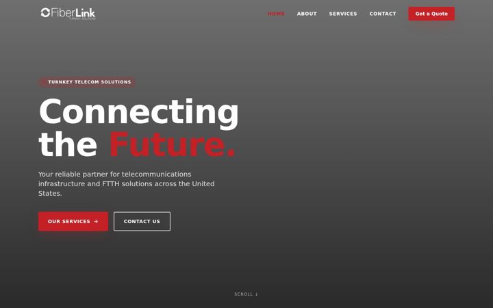 Screenshot of fiberlinkllc.net