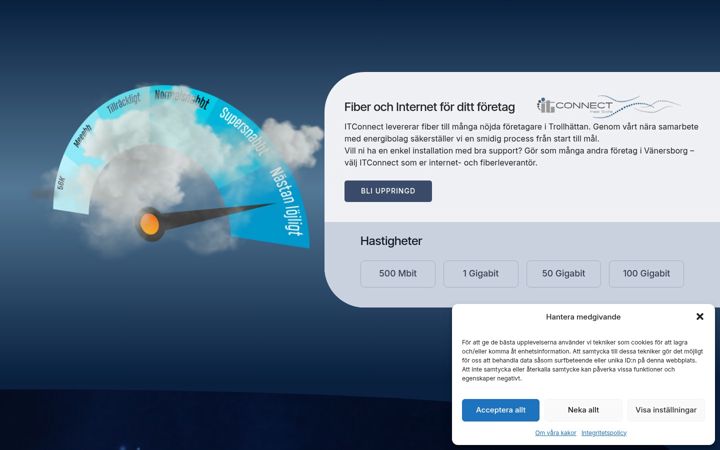 Screenshot of fibertrollhattan.se