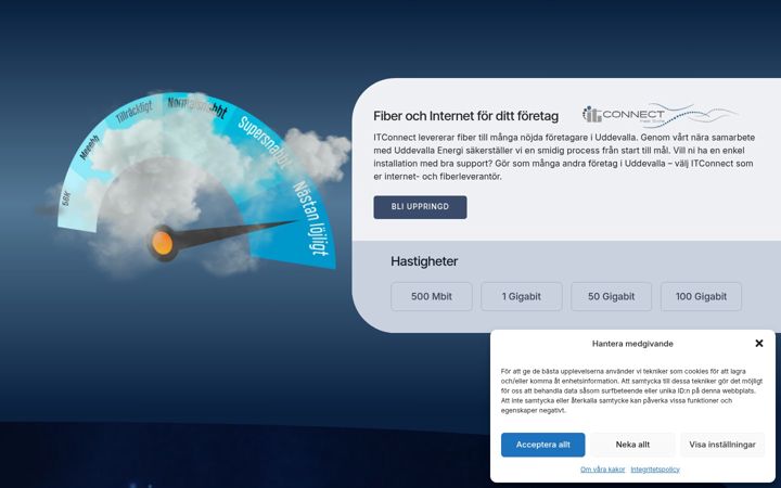 Screenshot of fiberuddevalla.se