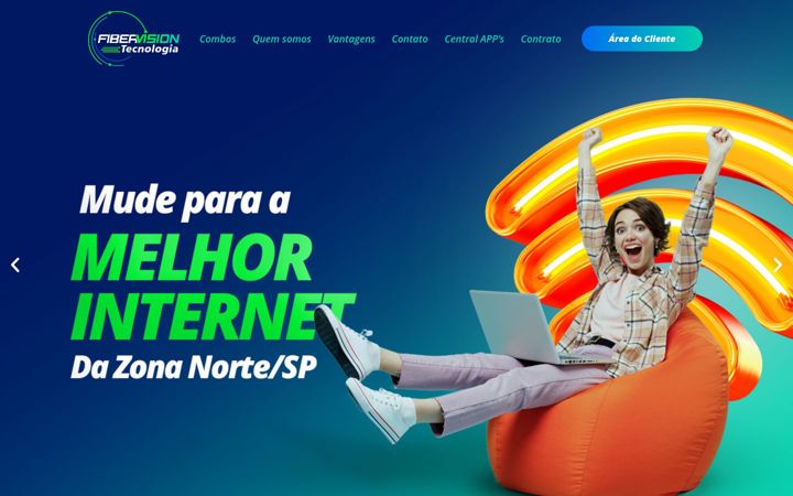Screenshot of fibervision.com.br