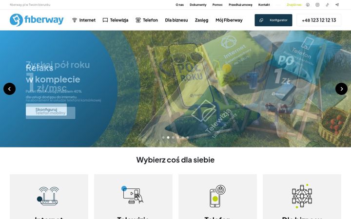 Screenshot of fiberway.pl