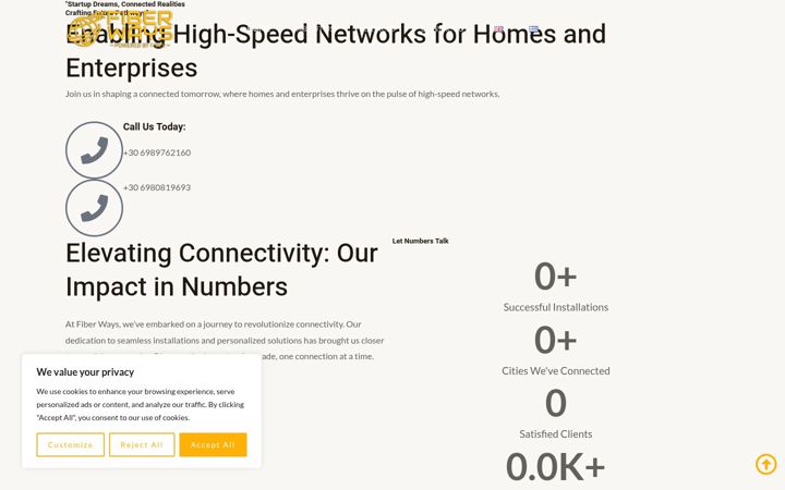Screenshot of fiberways.gr