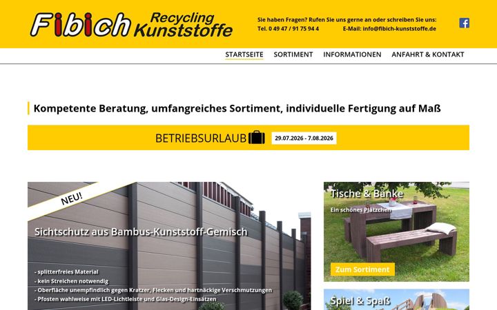 Screenshot of fibich-kunststoffe.de