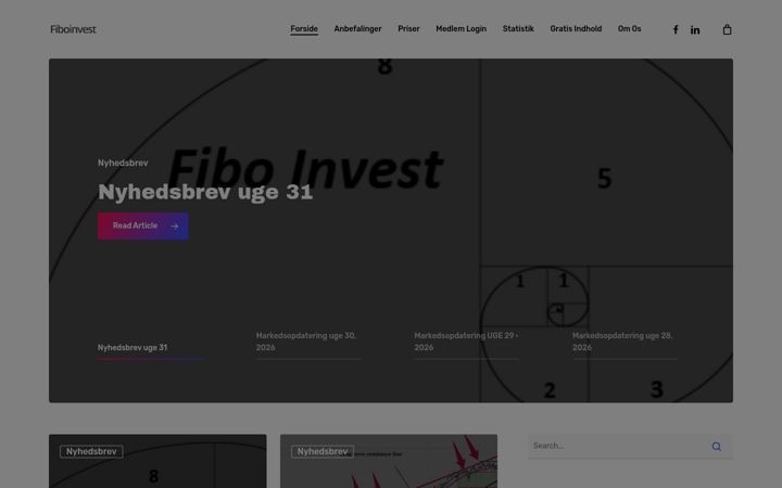 Screenshot of fiboinvest.dk