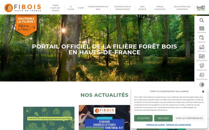 Screenshot of fibois-hdf.fr