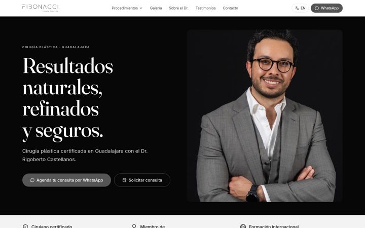 Screenshot of fibonacciplastica.com