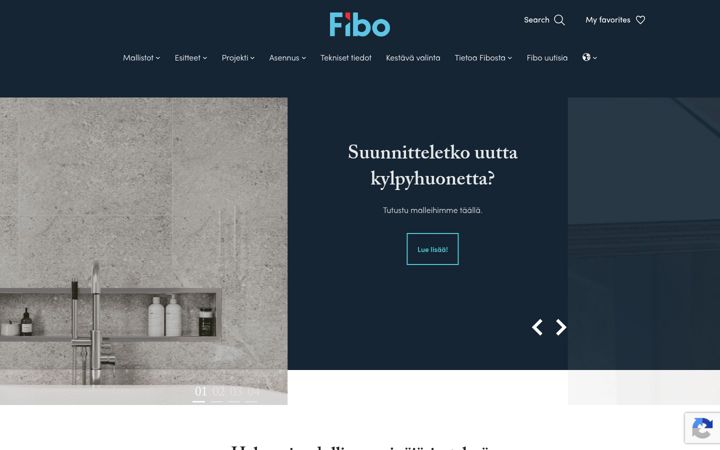 Екранна снимка на fibosystem.fi